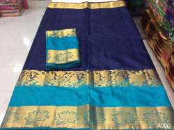 lotus 3d kanjeevaram style saree