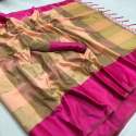 MAKHMAL CHECKS COTTON SILK SAREE thumb 3
