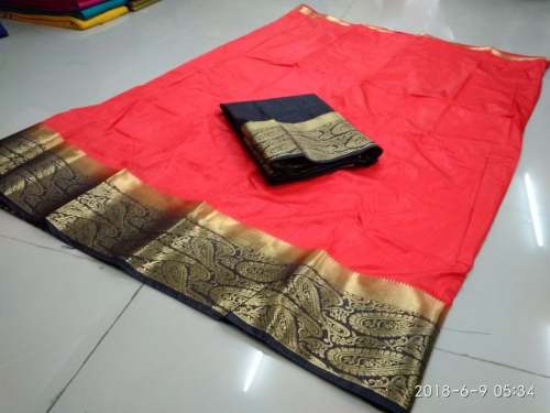 mango border kanjeevaram style saree