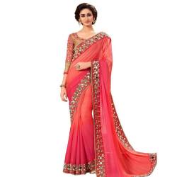 Mirror Georgette saree