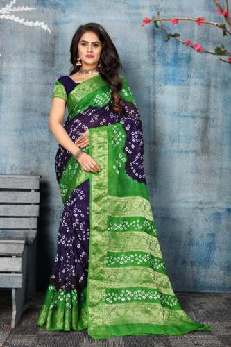 Navratri Special Cotton Bandhani Saree 