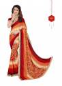 new georgette printed saree with lace  thumb 1