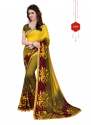 new georgette printed saree with lace  thumb 4