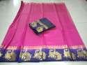peacock kanjeevaram style saree thumb 5