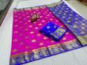 PECOCK MANGO BUTTA KANJEEVARAM STYLE SAREES thumb 2