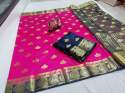 PECOCK MANGO BUTTA KANJEEVARAM STYLE SAREES thumb 4
