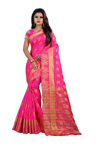 Pinted cotton silk saree
