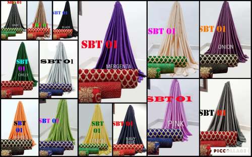 Plain Satin Saree
