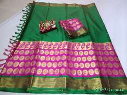 Poly Silk Jacquard Saree With Jhala