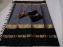 Poly Silk Jacquard Saree With Jhalar thumb 5