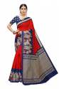 Printed Art Silk Saree thumb 3