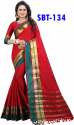 Printed  cotton silk saree