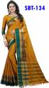 Printed  cotton silk saree thumb 2