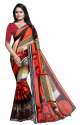 printed georgette saree with lace border thumb 10