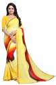 printed georgette saree with lace border thumb 12
