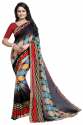 printed georgette saree with lace border thumb 13