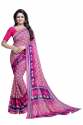 printed georgette saree with lace border thumb 2