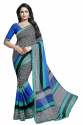 printed georgette saree with lace border thumb 4