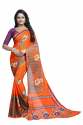 printed georgette saree with lace border thumb 5