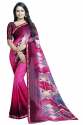 printed georgette saree with lace border thumb 8