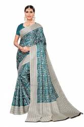 Printed Kalamkari Khadi  Silk saree 