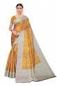 Printed Kalamkari Khadi  Silk saree  thumb 2