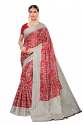 Printed Kalamkari Khadi  Silk saree  thumb 3