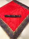 Pure Sana Silk Saree With Jacquard Border thumb 1