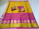 Pure Soft Poly Silk Jacquard Saree With Jhalar thumb 1