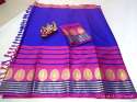 Pure Soft Poly Silk Jacquard Saree With Jhalar thumb 3