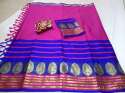 Pure Soft Poly Silk Jacquard Saree With Jhalar thumb 5