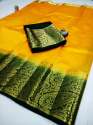 rich mango kanjeevaram style saree thumb 2