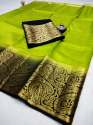 rich mango kanjeevaram style saree thumb 3