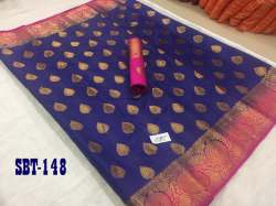 Tussar silk kanjivaram saree