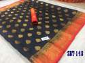 Tussar silk kanjivaram saree thumb 8