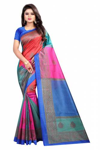 Unstiched Mysore Art Silk Saree