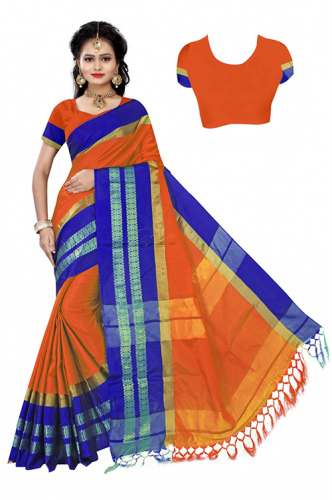 Women Fancy Cotton Silk Saree