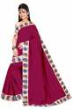Women's Chanderi  Cotton Saree With Blouse Piece thumb 3