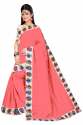 Women's Chanderi  Cotton Saree With Blouse Piece thumb 5