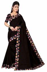 Women's Chanderi Saree With Blouse Piece