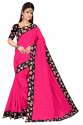 Women's Chanderi Saree With Blouse Piece thumb 3