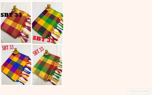 Women's Checks Printed Saree 