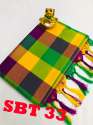 Women's Checks Printed Saree  thumb 1