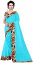Women's  designer chanderi saree thumb 2