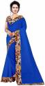 Women's  designer chanderi saree thumb 4