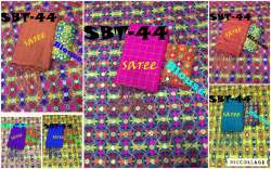 Women's Embroidery uppada checks saree