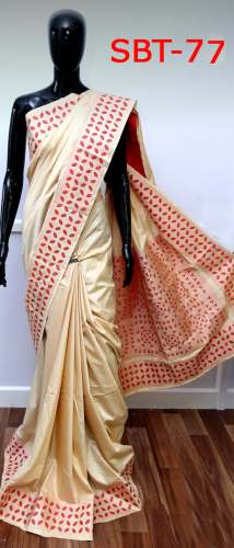 Women's Embroidery Work Assam Silk Saree