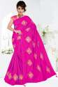 Women's Heavy Embroidery Work Sana Silk Saree thumb 1