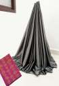 Women's Plain Satin Saree thumb 6
