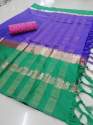 Women's Poly Silk Jacquard Saree With Jhalar  thumb 2